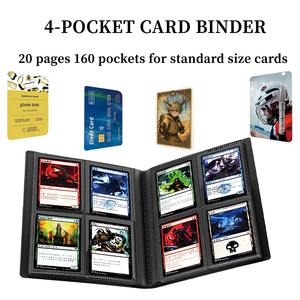 Prêt à expédier – Classeur pour cartes à collectionner en PP, 160 pochettes, album à chargement latéral 4 poches, <span class=keywords><strong>livre</strong></span> de rangement pour cartes de sport et de jeu - Product Image 2