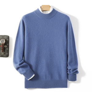 Suéter de Cachemira pura grueso con <span class=keywords><strong>cuello</strong></span> de doble capa para <span class=keywords><strong>hombre</strong></span> para Otoño e Invierno - Product Image 6