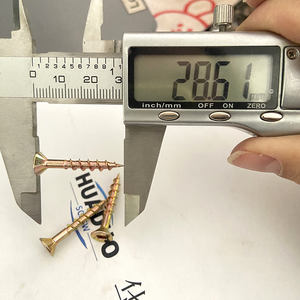 Çipboard Vidaları Sarı Çinko Kaplama Kare CSK Başlı Vidalar İnşaat Ahşapları İçin (DIN7505) 8G 1-1/8 inç # 8 250 adet/kutu - Özelleştirilebilir - Product Image 3