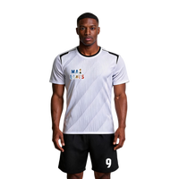 Personalisierte Atmungsaktive Schnelltrocknende 100% Polyester Kurzarm-Fußballtrikots mit Individuellem Logo-Druck, Spielernamen und -Nummern für Teams