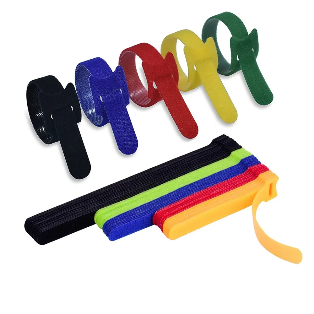 Custom Velcroes Cable Ties Printed Brand logo Hook And Loop Strap