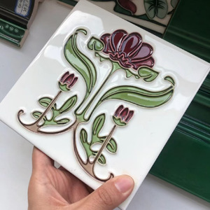 <span class=keywords><strong>Azulejos</strong></span> de Cerámica con Diseño Floral Pintado a Mano, Estilo Británico Vintage, para Pisos de <span class=keywords><strong>Cocina</strong></span>, Baño, Casa de Estilo Occidental, Balcón y Entrada - Product Image 2