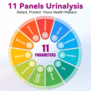 Bandelettes de <span class=keywords><strong>test</strong></span> <span class=keywords><strong>urinaire</strong></span> à 11 paramètres pour la détection des infections urinaires, modèle URS-11 - Product Image 5