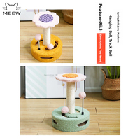 Arbre à chat créatif en forme de tournesol, griffoir en sisal avec balles de jeu, jouet de perchoir pour chat, accessoires pour animaux de compagnie