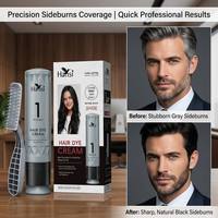 Tinte de Cabello Negro sin Amoníaco de Alta Calidad, Fórmula Nutritiva Anti-Goteo, Uso Doméstico, Permanente, sin Peróxido