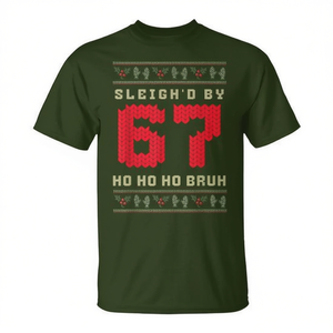 Sleigh D by 67 <b>Ugly</b> Christmas T-<b>Shirt</b> Short Sleeve Unisex Crew Neck Adult Holiday Design Promotional Digital Printing - Product Image 2