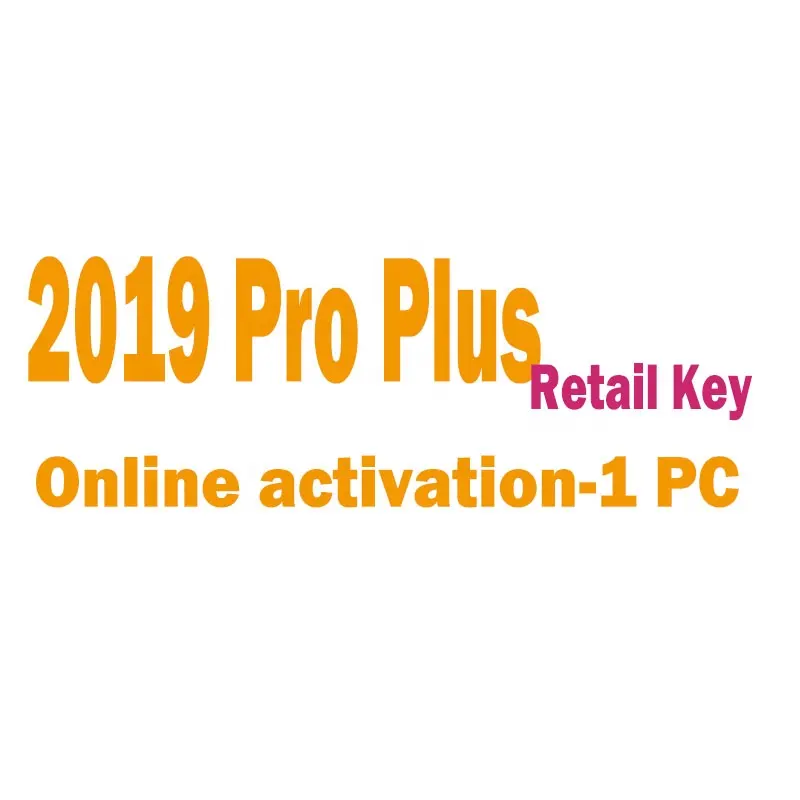 2019 Pro Plus Key 100% kích hoạt trực tuyến 2019 chuyên nghiệp cộng với 1 PC gửi qua trang trò chuyện Ali