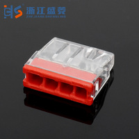 Conector de Bloque de Cables de Empuje por Resorte CZLS EU-204, Conexión de Tornillo de 4 Polos, Uso Industrial, Cable de Cobre Sólido de 2.5mm2, 30-18AWG, Nailon