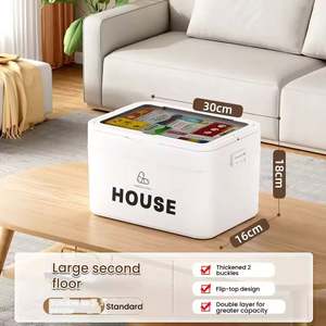 Kit médical promotionnel personnalisé avec logo - Boîte de rangement portable multi-couches à grande capacité avec couvercle rabattable pour la maison et les voyages - Product Image 3