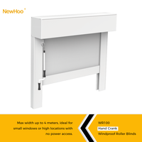 Newhoo - Persianas Enrollables Eléctricas con Protección UV, Resistentes al Viento y al Agua, para Patio, Balcón y Espacios Exteriores