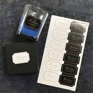 Factory Price Custom Private Brand logo Printed <b>White</b> Coated <b>Paper</b> Candle Bottle Label Stickers - Product Image 2