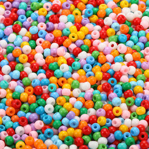 Perles de verre rondes violet foncé de 2 mm, 3 mm, 4 mm pour la fabrication de bijoux avec des caractéristiques de lampwork en cristal - Product Image 3