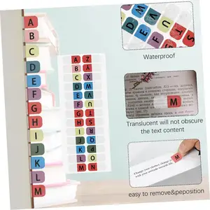 Self Adhesive Page Tabs Alphabetical File Guides to review and organize at any time for staffs