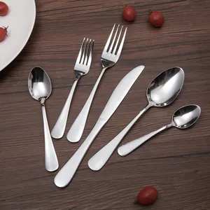 Набор посуды из нержавеющей стали для ресторана, отеля, свадебных столовых приборов, Серебряной ложки, вилки, ножа, высокого качества