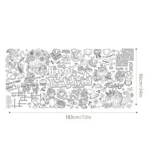 Mantel de Papel Desechable para Decoración de Mesa en Otoño, Mantel de Papel para Decoración de Fiestas Escolares Infantiles - Product Image 3