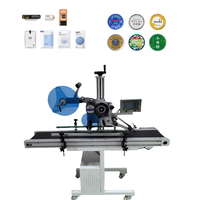 Étiqueteuse à plat à impression à grande vitesse de vente directe d'usine pour étiqueteuse automatique d'autocollant de couverture Doypack sur le couvercle