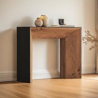 Console d'entrée style Wabi-sabi noire, meuble décoratif simple pour maison d'hôtes, rétro chinois du milieu du siècle, multifonctionnel