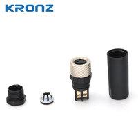 KRONZ Promotion Exceptionnelle Connecteur Circulaire M8 à 3/4/5 Broches Code A/B, Étanche IP67, Haute Qualité, Mâle/Femelle, Prise Industrielle à Visser