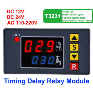 Relais temporisé numérique T3231 110V-220V 12V/24V avec affichage LED, interrupteur de contrôle de cycle, relais de temporisation réglable, interrupteur de temporisation - Product Image 4