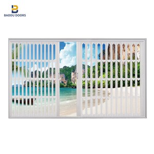 Porta scorrevole a soffietto in PVC con pannello PS in acrilico con pannelli a onde-porta a soffietto a fisarmonica - Product Image 6