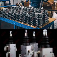 Vanne de décharge à commande électrique FLYBY VIT 3/2 voies type HYVA XQF23 pour camion benne lourd
