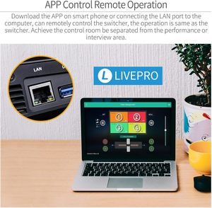 Mezclador de Video FEELWORLD <span class=keywords><strong>Livepro</strong></span> L1 V1 Ligero con Pantalla LCD de 2 Pulgadas y Conmutador Multicámara - Product Image 6
