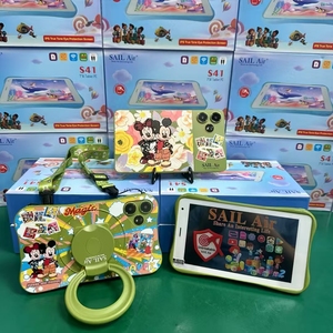2025 buồm không khí ai trẻ em Máy tính bảng 7 inch Android 10 2GB 16 GB Wifi BT kép máy ảnh giáo dục phần mềm trường hợp bằng chứng MTK Bộ vi xử lý mới - Product Image 3