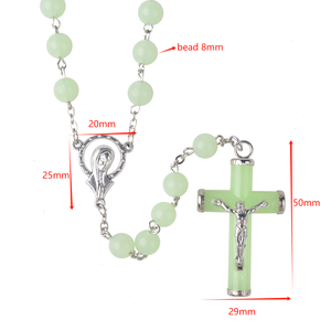 <span class=keywords><strong>Chapelet</strong></span> <span class=keywords><strong>lumineux</strong></span> avec perles croisées, <span class=keywords><strong>chapelet</strong></span> catholique <span class=keywords><strong>lumineux</strong></span> Sainte-Marie - Product Image 3