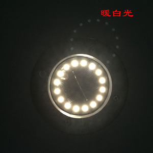 Lumière solaire encastrée au sol 16 LED en acier inoxydable pour jardin extérieur, type III, avec capteur de lumière - Product Image 4