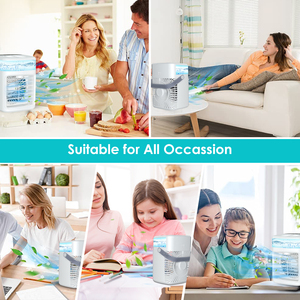 Ventilateur d'humidificateur de refroidisseur d'<span class=keywords><strong>air</strong></span> personnel OEM/ODM 2-en-1 avec lumière de 7 couleurs, minuterie 3 vitesses 2H/4H, protection contre le manque d'eau pour les voitures - Product Image 6