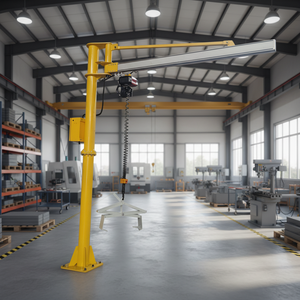 Grue à flèche JIB avec rotation à 360 degrés, poste <span class=keywords><strong>de</strong></span> travail, grue à flèche manuelle compacte pour entrepôt - Product Image 1