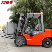 Chariot élévateur électrique compact XTMG 3,4 tonnes, alimenté par batterie, avec nouveau moteur et outils de levage de mât, idéal pour les palettes.