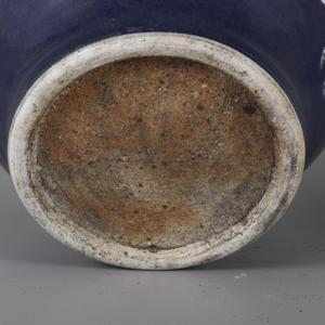 Jarrón de Templo de Porcelana China Antigua de la Dinastía Ming, Forma de Loto Azul, Diseño de Dragón, Arte Cerámico Decorativo - Product Image 6