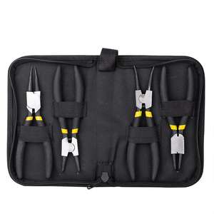 KAFUWELL PL24053B スナップリングプライヤーセット 6インチ ヘビーデューティー 外部/内部 サーキュラープライヤーキット ストレート/ベンドジョー付き - Product Image 1