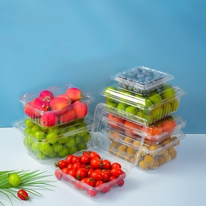 1000g rõ ràng nhựa trái cây dùng một lần Takeaway hộp công suất lớn trái cây tươi vỏ sò bao bì Rau dâu tây - Product Image 6