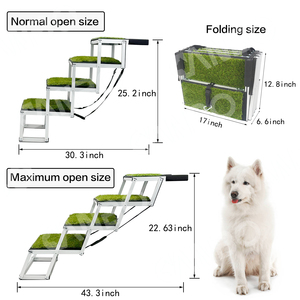 CANBO opvouwbare 5-stappen aluminium hond draagbare stappen ladder hoge dragende antislip auto huisdier trap - Product Image 2