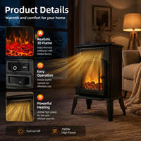 Cheminée électrique de style européen 1000W 2000W avec effet de flamme LED pour la maison et l'hôtel