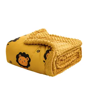 Songmai ผ้าห่มขนแกะไมโครแบบนุ่มสำหรับเด็ก,ผ้าห่มเด็กลายจุดแบบสองชั้นได้รับผ้าห่มผ้าห่มผ้าฝ้าย