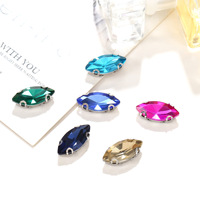 Diamantes de imitación en forma de ojo de caballo con diamantes de imitación en forma de D utilizados para coser vestidos de alta gama y bodas