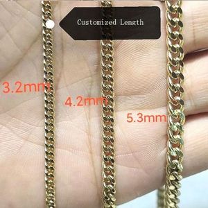 Xinfly 3.1mm 4.2mm 5.3mm 2023 Luxury Trending Customizable Brand Classic <b>Men</b> Women Unisex Pure 18K Gold Cuban Bracelet - Product Image 2
