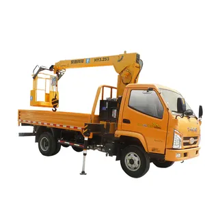 HAOY 2 Ton Telescopic Boom Remote Control Others With Trailer For Construction Lifting Tow Auto Self Loader Truck Crane