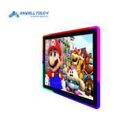Écran tactile infrarouge de jeu 3M RS232 de 19 pouces avec éclairage LED, multi-touch IR, affichage pour kiosque industriel et commercial