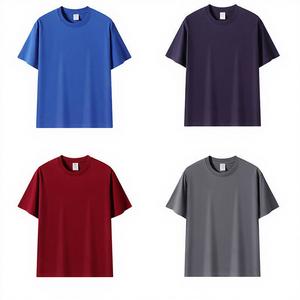 230GSM 100% Cotton Vintage Wash T Shirt Oversized Loose Crew <b>Neck</b> Short Sleeve Tee for Men - Product Image 1