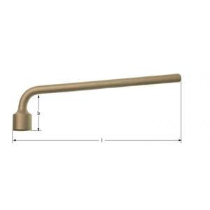 AMPCO - CN0017A Llave de vaso tipo L, 6 puntos, Aluminio Bronce (métrico) - Product Image 1