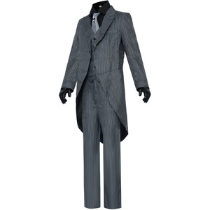 Costume de Cosplay pingouin pour hommes, costume complet à rayures noires, pour jeu de rôle, Anime - Product Image 2