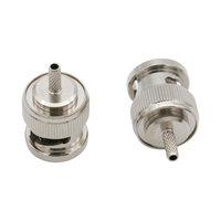 Connecteur coaxial RF mâle droit BNC 75 Ohm pour câble RG175 RG179 RG187 0-3GHz en laiton nickelé