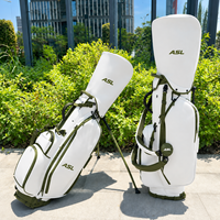 Sac de golf ASL Premium pour femmes, sac de transport élégant blanc et vert, sac de golf portable pour le golf à pied