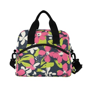 Hawaiian Collection Custom Kenikeni Flower Print Polyester Cooler Bags Thermal Insulated Cooler Lunch Bag for Adults - Product Image 2