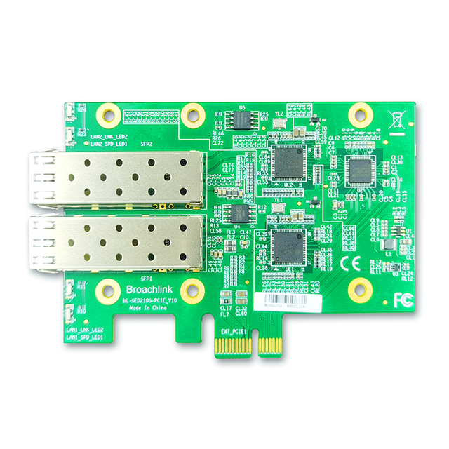BL-GED210S-PCIE Pci-e Express Network Card Gigabit Ethernet Interface Nic Pcie to SFP 1g Dual Port Sever Lan Card for Mainboard