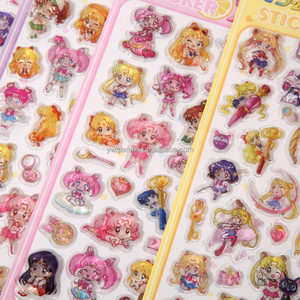 Adesivi 3D in Cristallo Kawaii <span class=keywords><strong>Sailor</strong></span> <span class=keywords><strong>Moon</strong></span>, Simpatici Adesivi in Resina Epossidica <span class=keywords><strong>Anime</strong></span> per Scrapbook, Diario e Decorazioni Fai-da-Te - Product Image 5